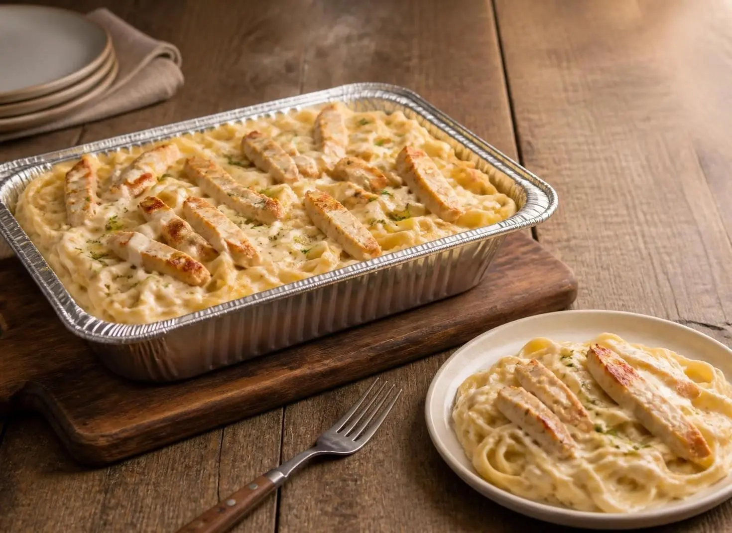 Chicken Alfredo (Serves 4 – 6)