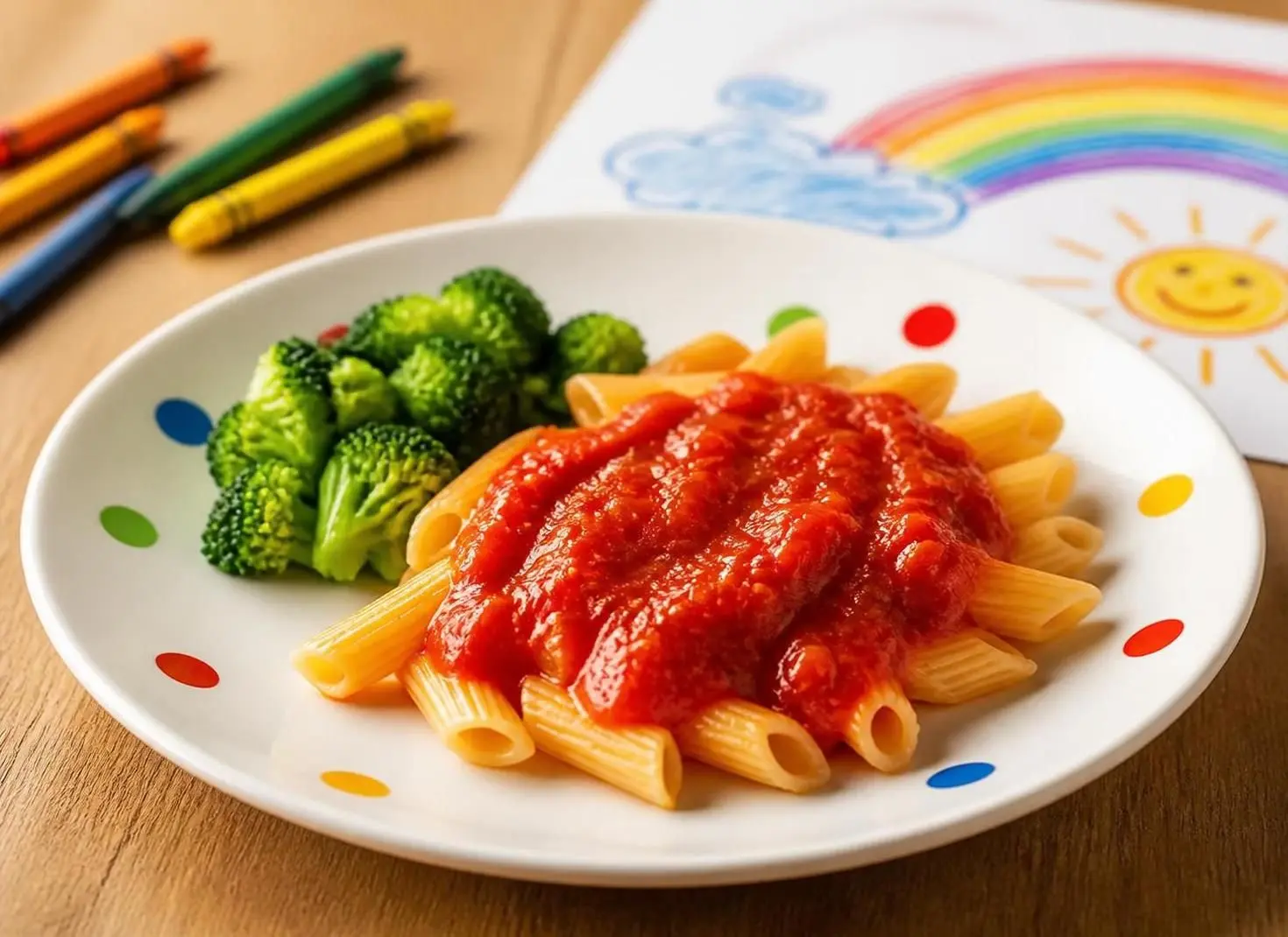 Kids Tomato Sauce with Choice of Pasta (V)
