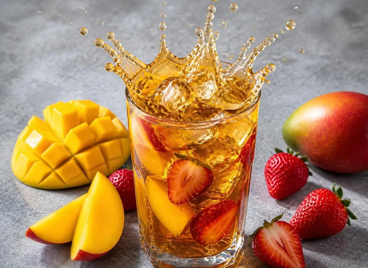 Mango-Strawberry Iced Tea