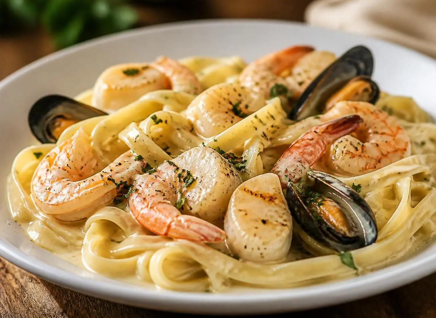 Seafood Alfredo