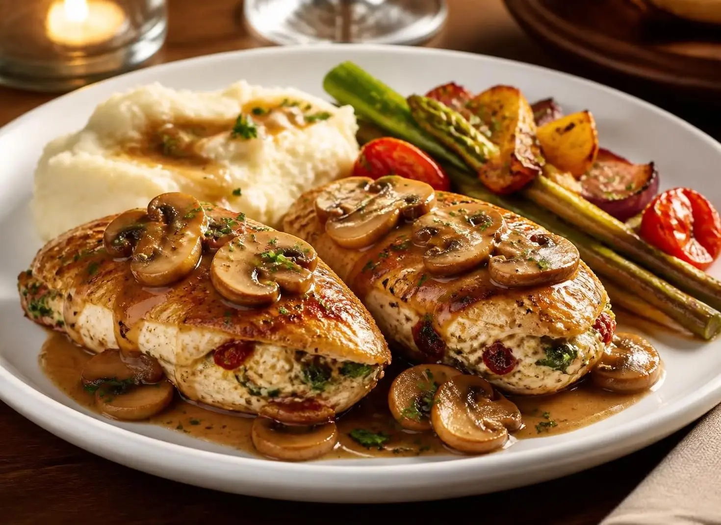 Stuffed Chicken Marsala