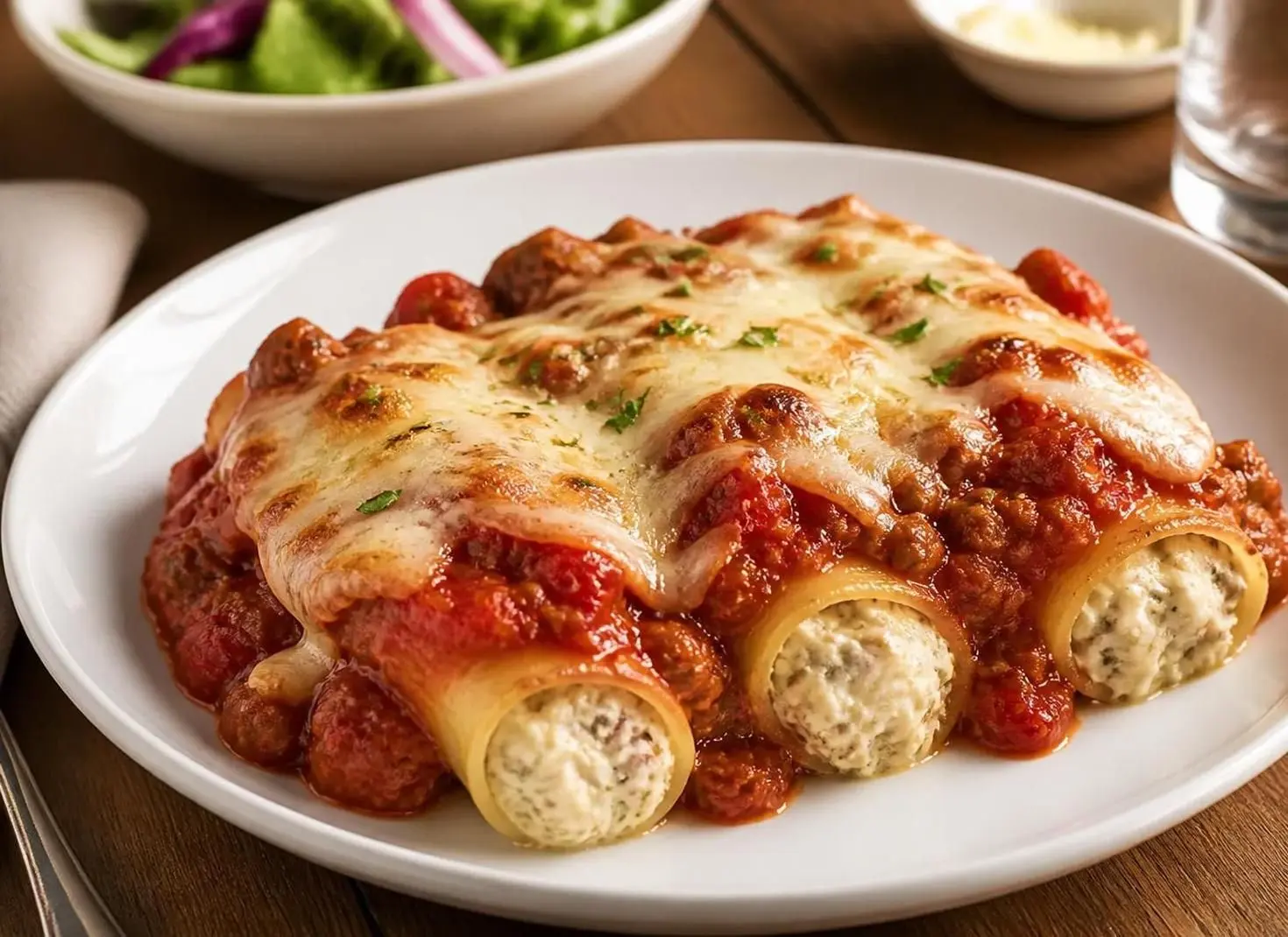 Three-Meat Manicotti